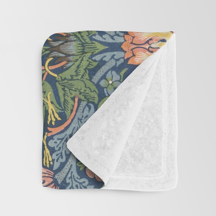 Strawberry Thief - Vintage William Morris Bird Pattern Throw Blanket Gallery Image 3