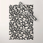 Mushrooms in Black And White Wrapping Paper Gallery Image 1