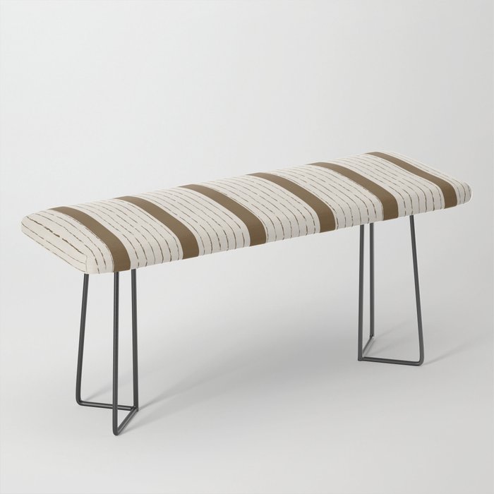 Lines IV (Cream & Chocolate) Bench Gallery Image 1