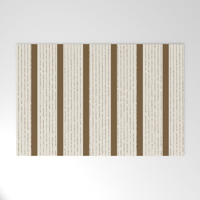 Lines IV (Cream & Chocolate) Welcome Mat Gallery Image 1