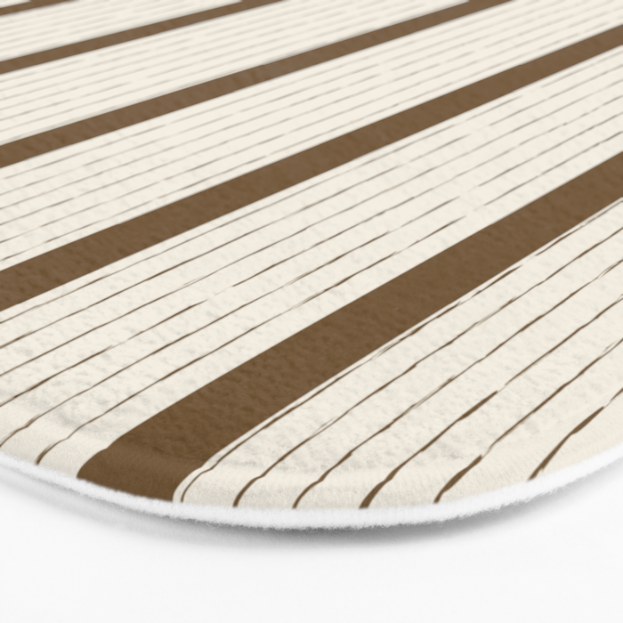 Lines IV (Cream & Chocolate) Bath Mat Gallery Image 3