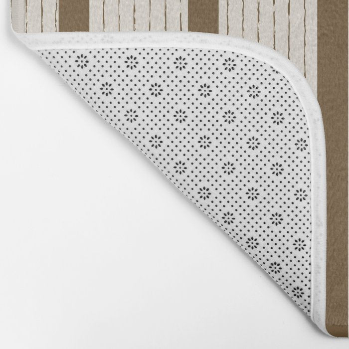 Lines IV (Cream & Chocolate) Bath Mat Gallery Image 2
