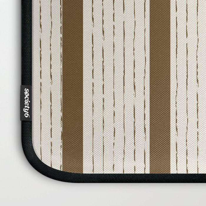 Lines IV (Cream & Chocolate) Laptop Sleeve Gallery Image 3