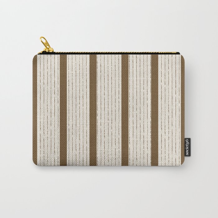 Lines IV (Cream & Chocolate) Carry All Pouch Gallery Image 1