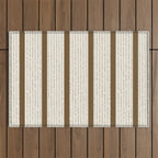 Lines IV (Cream & Chocolate) Outdoor Rug Gallery Image 1