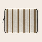 Lines IV (Cream & Chocolate) Laptop Sleeve Gallery Image 1