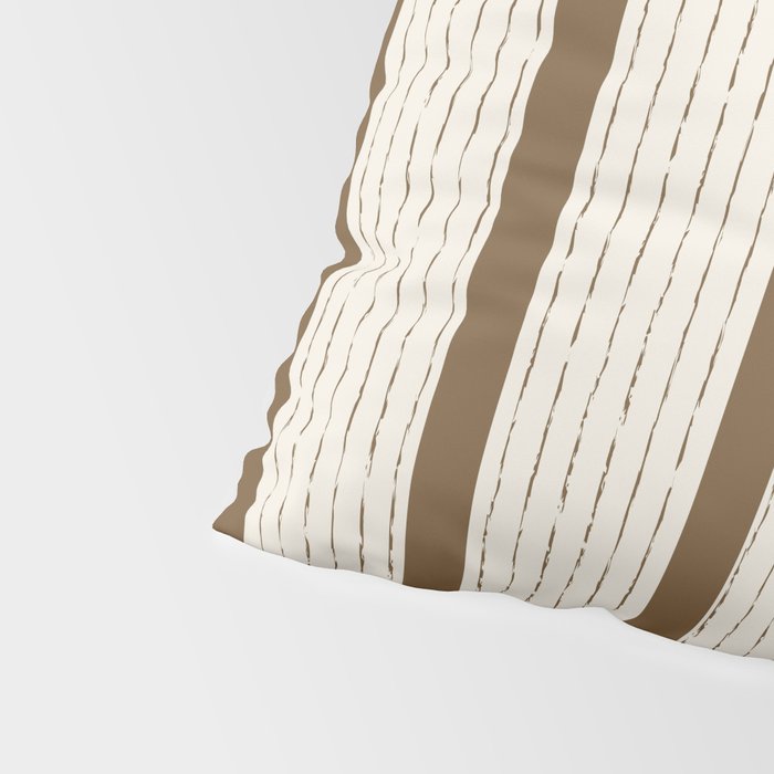 Lines IV (Cream & Chocolate) Pillow Sham Gallery Image 4