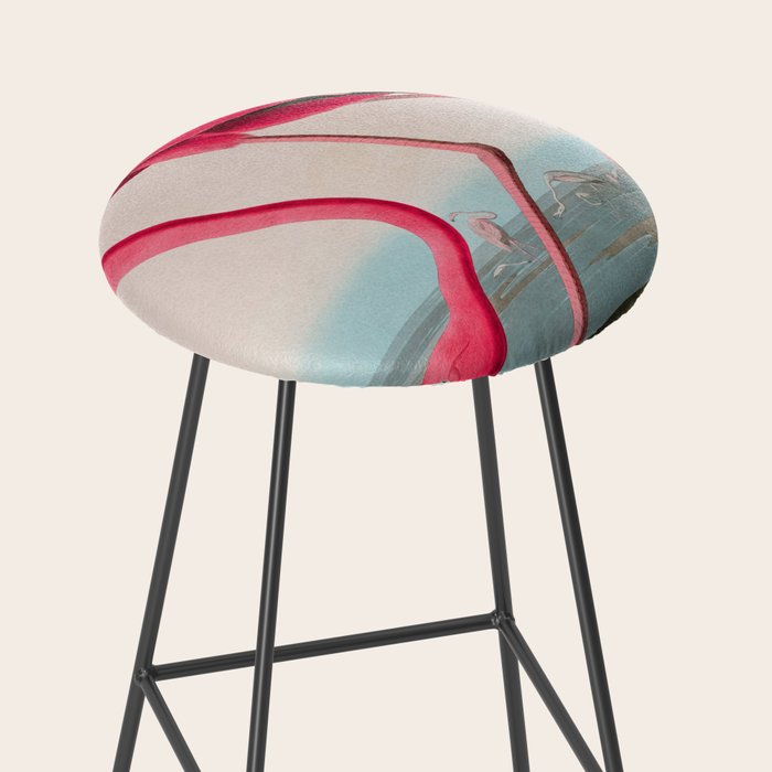 American Flamingo Birds of America Audubon Illustration Bird Lovers Gift Stool Gallery Image 2