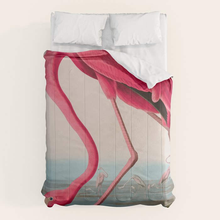 American Flamingo Birds of America Audubon Illustration Bird Lovers Gift Comforter Gallery Image 6