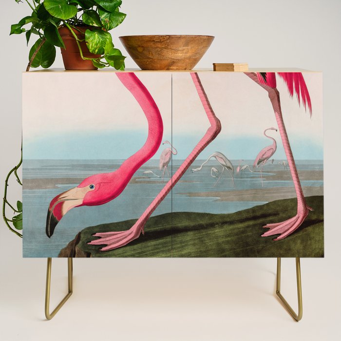 American Flamingo Birds of America Audubon Illustration Bird Lovers Gift Credenza Gallery Image 1
