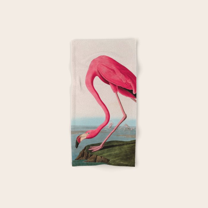 American Flamingo Birds of America Audubon Illustration Bird Lovers Gift Bath Towel Gallery Image 1