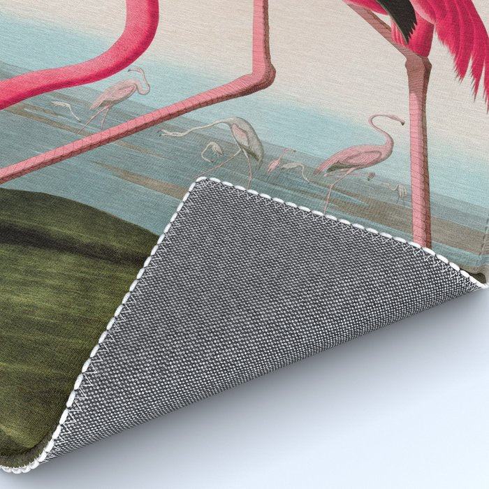 American Flamingo Birds of America Audubon Illustration Bird Lovers Gift Rug Gallery Image 4