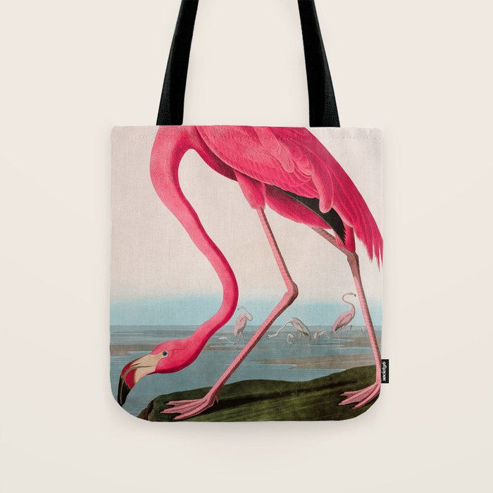 American Flamingo Birds of America Audubon Illustration Bird Lovers Gift Tote Bag Gallery Image 1