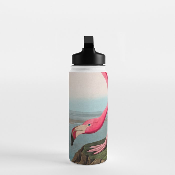 American Flamingo Birds of America Audubon Illustration Bird Lovers Gift Water Bottle Gallery Image 3