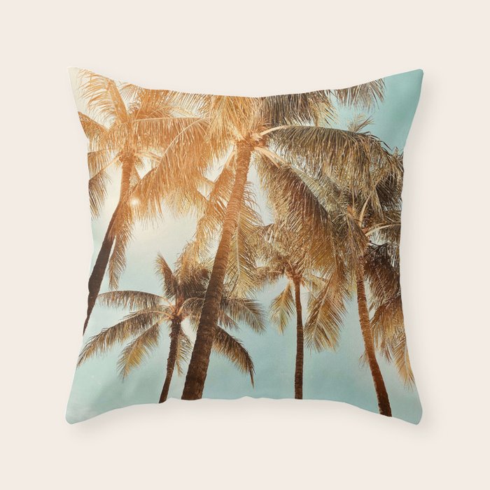 Surfrider palms Throw Pillow Gallery Image 6