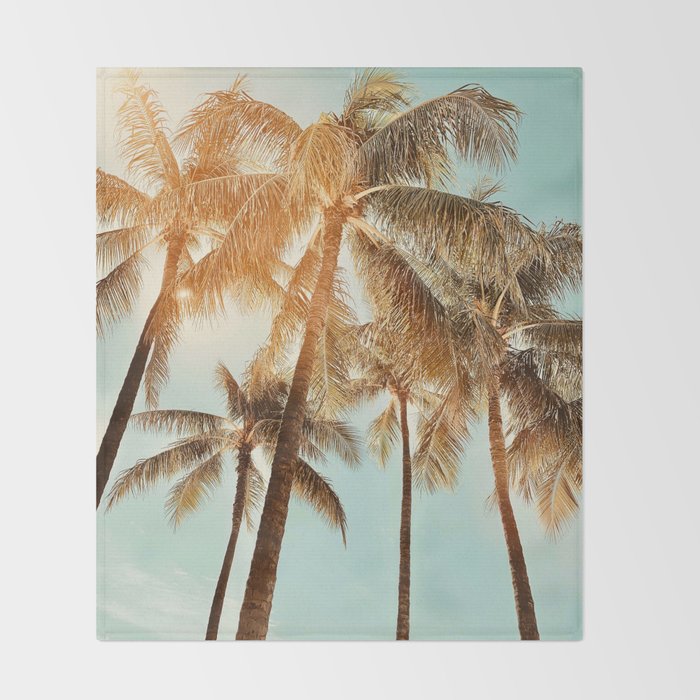 Surfrider palms Throw Blanket Gallery Image 2