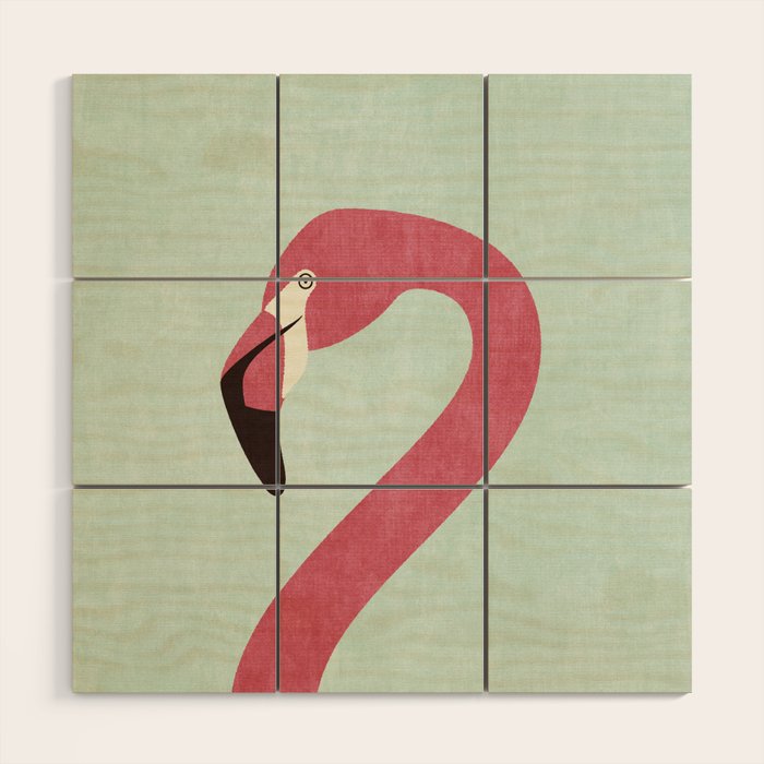 FAUNA / Flamingo Wood Wall Art Gallery Image 1