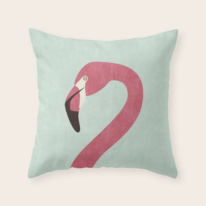 FAUNA / Flamingo Throw Pillow Gallery Image 6