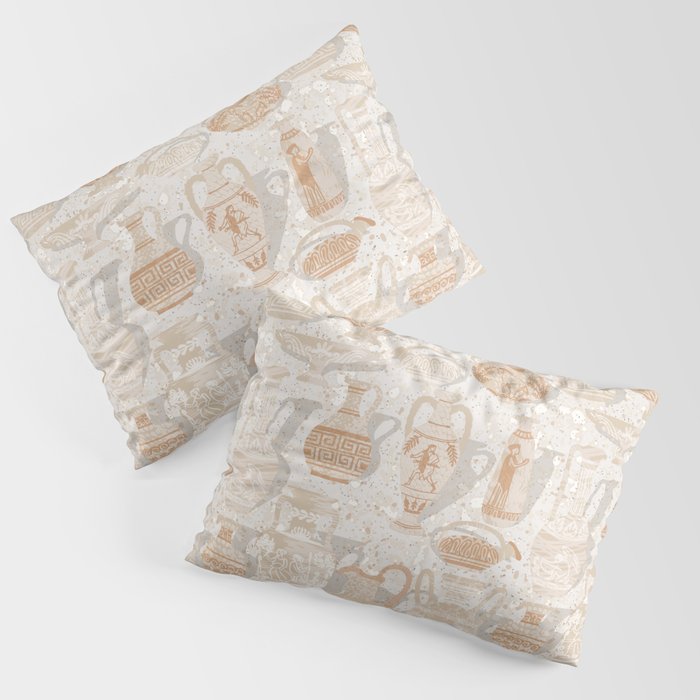 Antique pottery warm neutral Pillow Sham Gallery Image 3