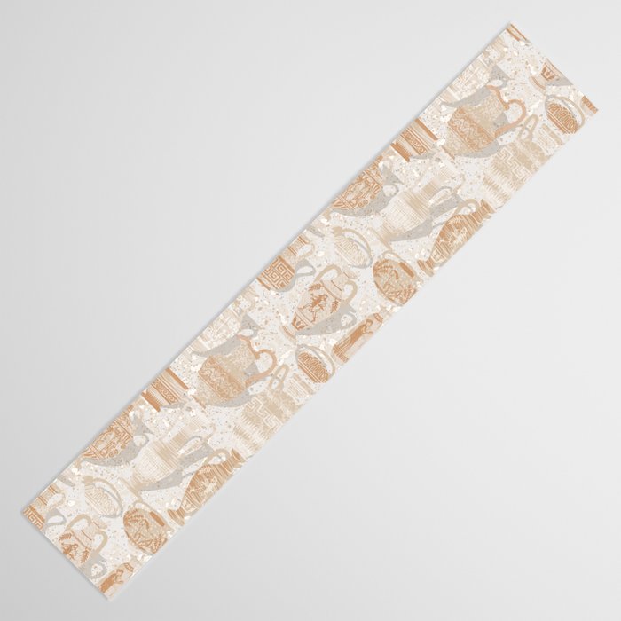 Antique pottery warm neutral Table Runner Gallery Image 3