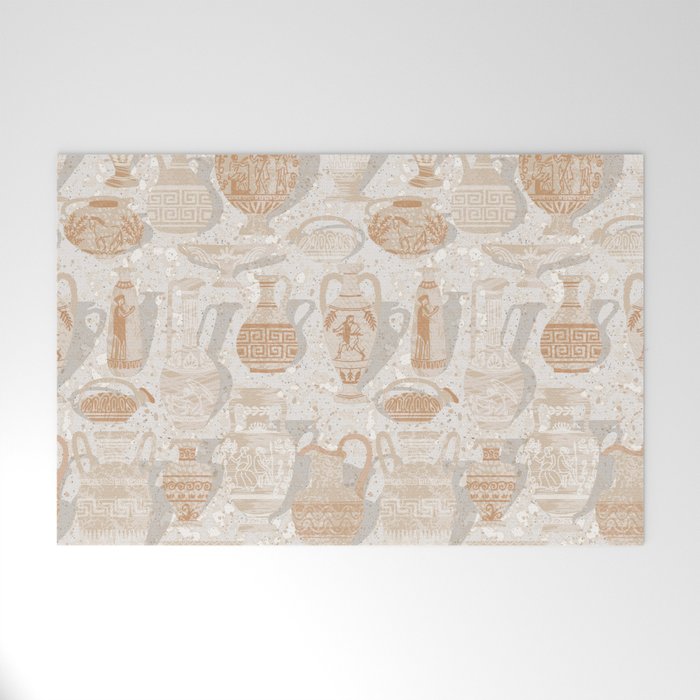 Antique pottery warm neutral Welcome Mat Gallery Image 1
