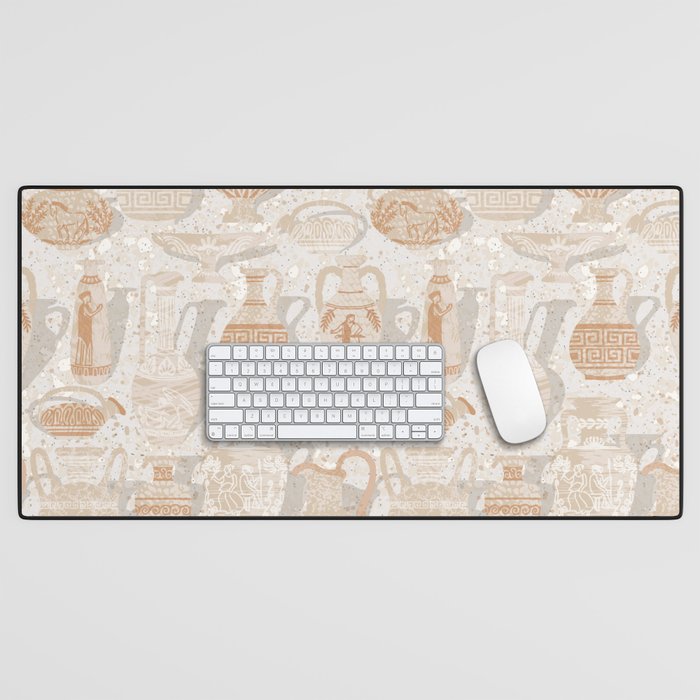 Antique pottery warm neutral Desk Mat Gallery Image 1