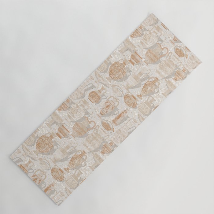 Antique pottery warm neutral Yoga Mat Gallery Image 1