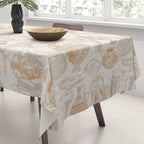 Antique pottery warm neutral Tablecloth Gallery Image 3
