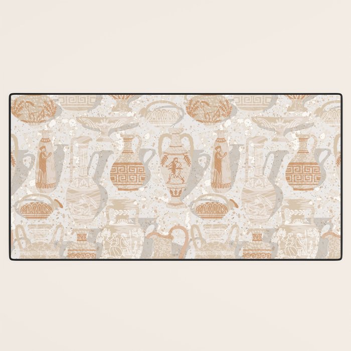 Antique pottery warm neutral Desk Mat Gallery Image 3
