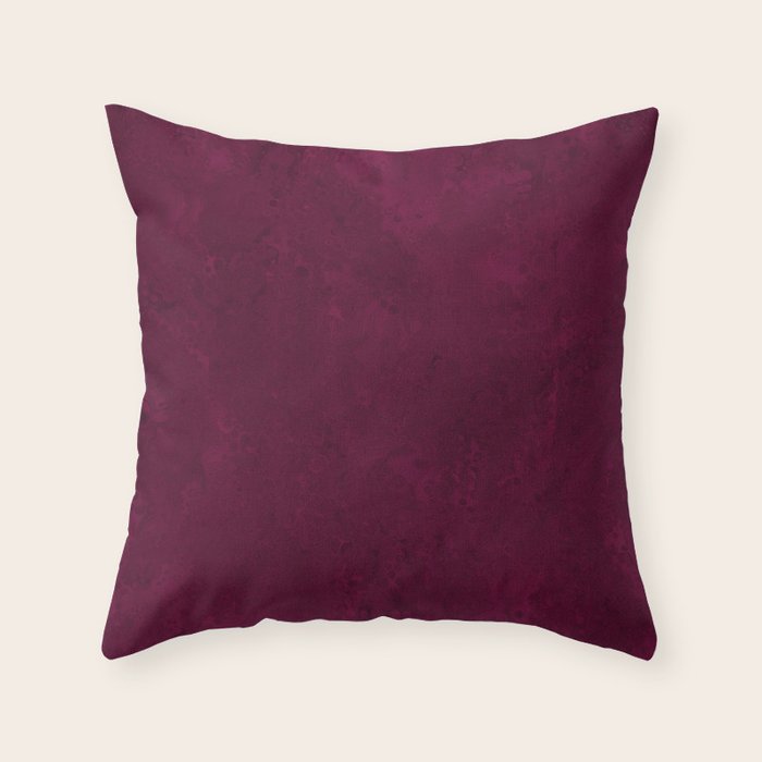 Hand painted modern abstract burgundy marble watercolor Throw Pillow Gallery Image 6