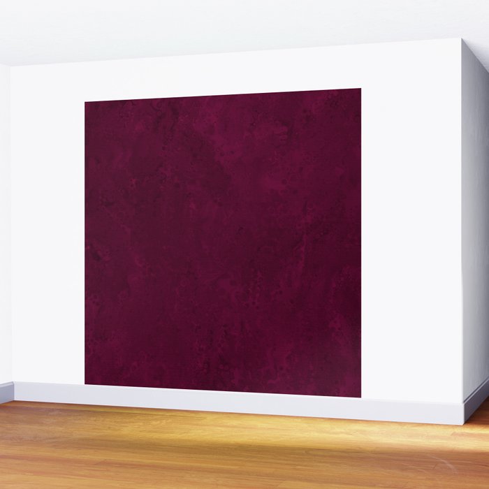 Hand painted modern abstract burgundy marble watercolor Wall Mural Gallery Image 2