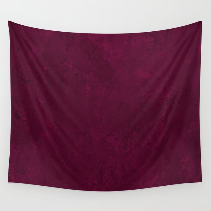 Hand painted modern abstract burgundy marble watercolor Wall Tapestry Gallery Image 1