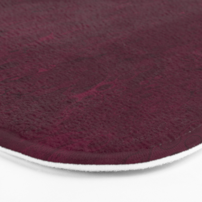 Hand painted modern abstract burgundy marble watercolor Bath Mat Gallery Image 3