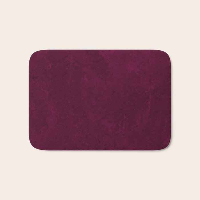 Hand painted modern abstract burgundy marble watercolor Bath Mat Gallery Image 1