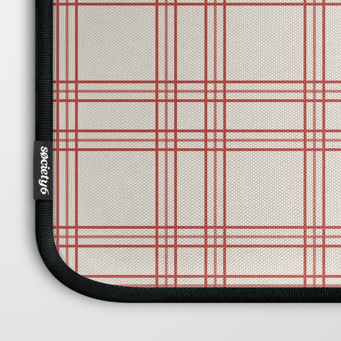 Red And Cream Gingham Laptop Sleeve Gallery Image 3