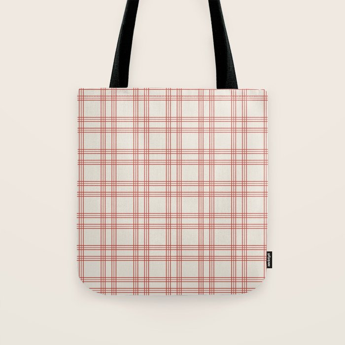 Red And Cream Gingham Tote Bag Gallery Image 1