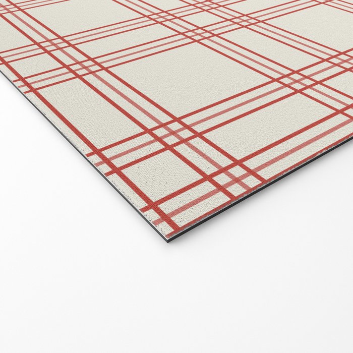 Red And Cream Gingham Welcome Mat Gallery Image 2