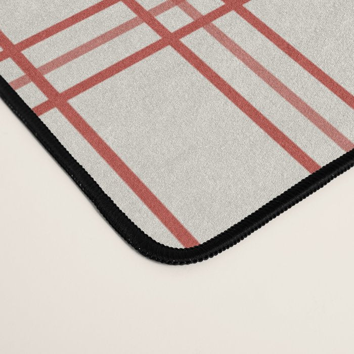 Red And Cream Gingham Desk Mat Gallery Image 4