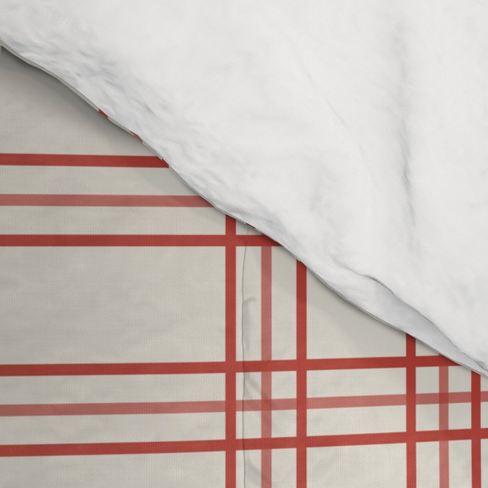 Red And Cream Gingham Comforter Gallery Image 4
