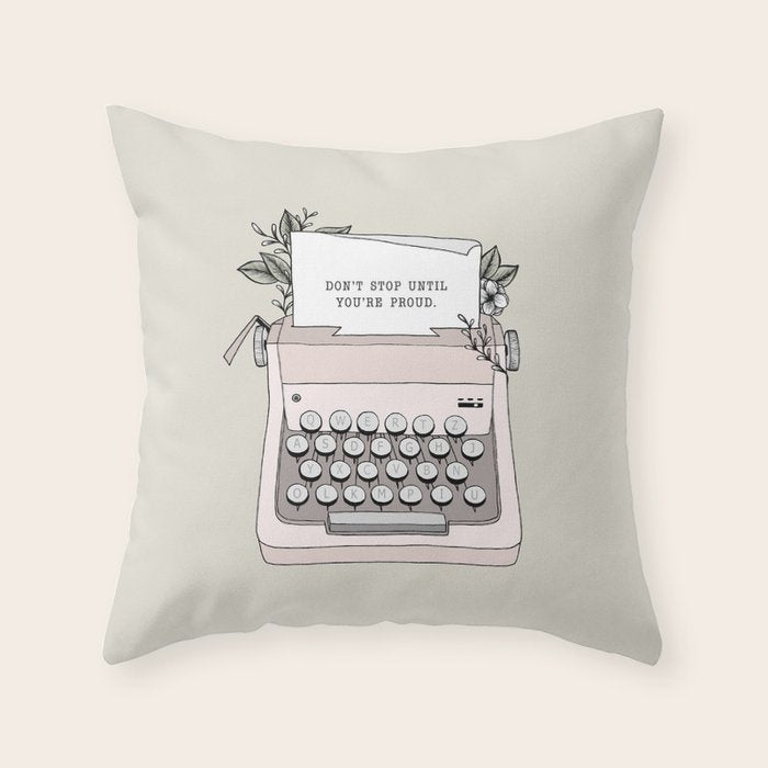 Don't Stop Throw Pillow Gallery Image 1