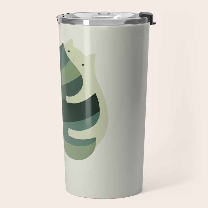 Monstera Cat Hug Travel Mug Gallery Image 2
