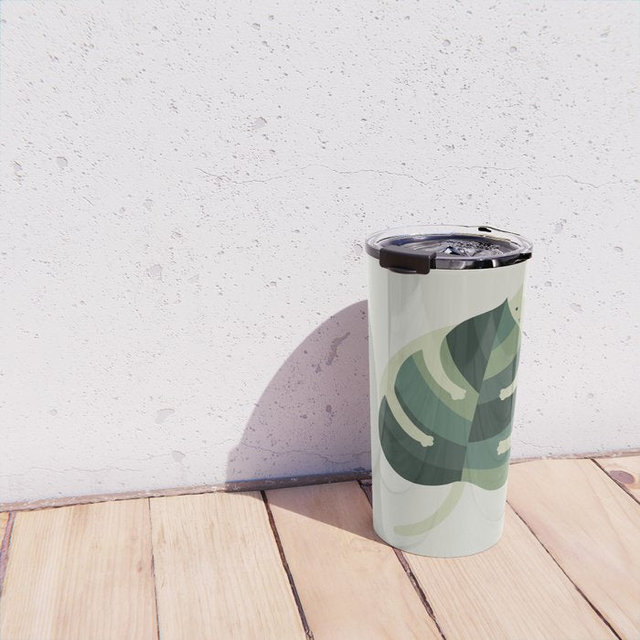 Monstera Cat Hug Travel Mug Gallery Image 4