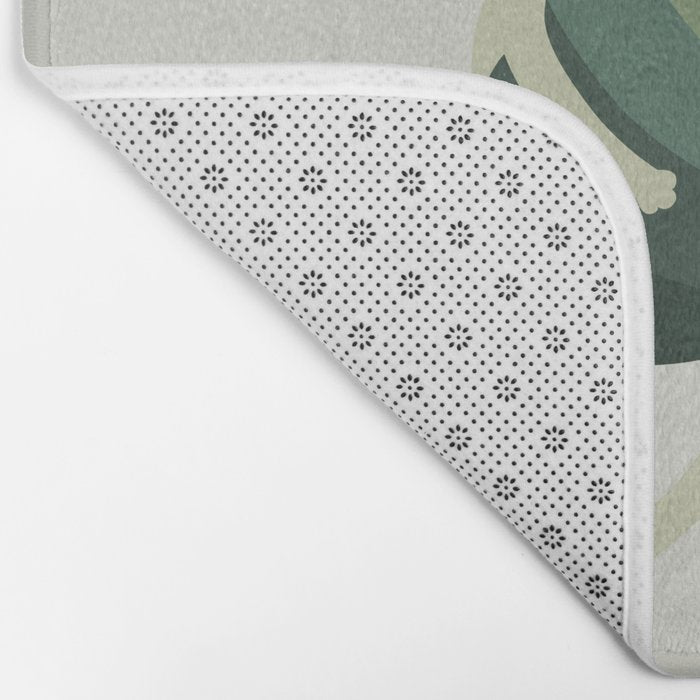 Monstera Cat Hug Bath Mat Gallery Image 2