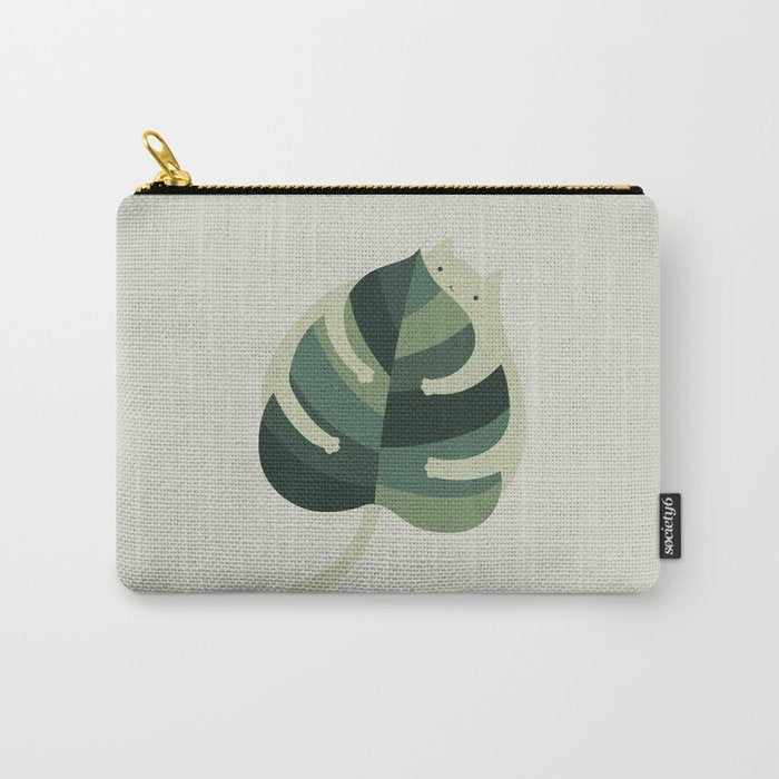 Monstera Cat Hug Carry All Pouch Gallery Image 1
