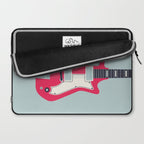 Retro 60s Surf Rock Electric Guitar - Slate Laptop Sleeve Gallery Image 2
