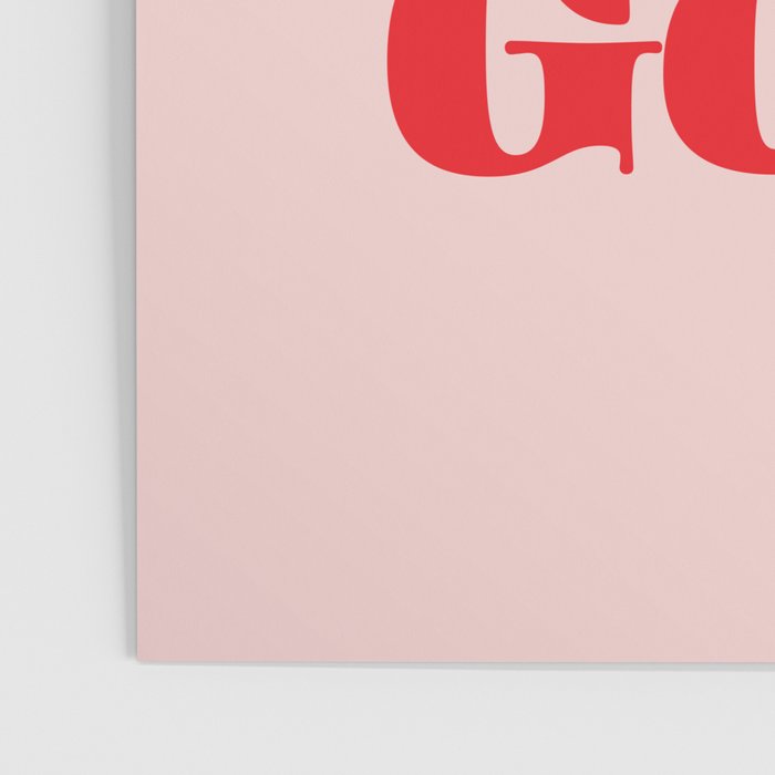 You Look Good Bathroom Typography #typography #bath #red #pink #showercurtain Poster Gallery Image 3