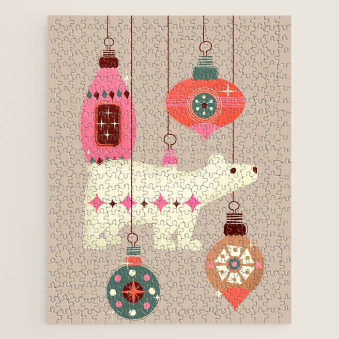 Festive Baubles With A Polar Bear Jigsaw Puzzle Gallery Image 1