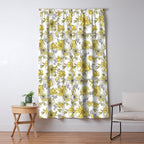 Luxurious pattern with yellow flowers Window Curtain Gallery Image 5