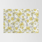 Luxurious pattern with yellow flowers Rug Gallery Image 2
