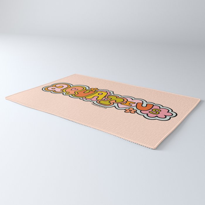 Aquarius Doodle Letters Rug Gallery Image 3